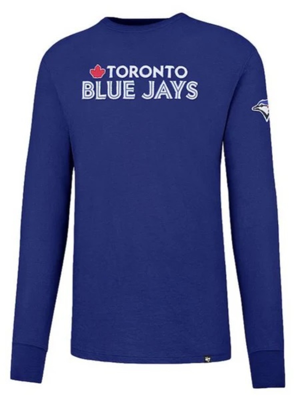 BRAND NEW men ‘47 toronto blue jays mlb fieldhouse long sleeve cotton tee size M